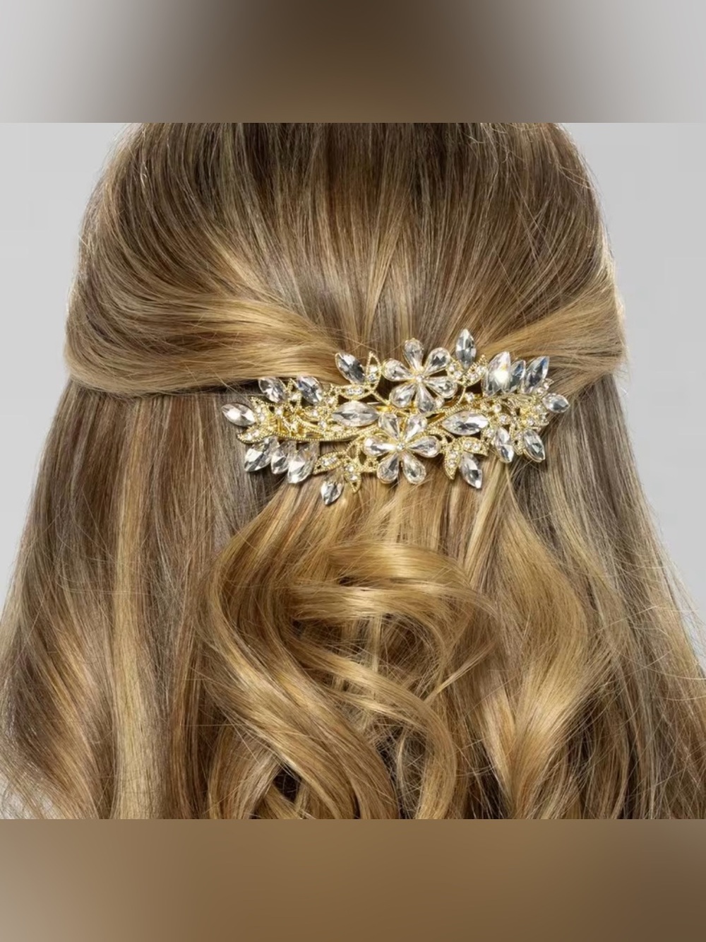 Ulta Beauty Conair Accessories Gold Crystal Floral Hair Barrette